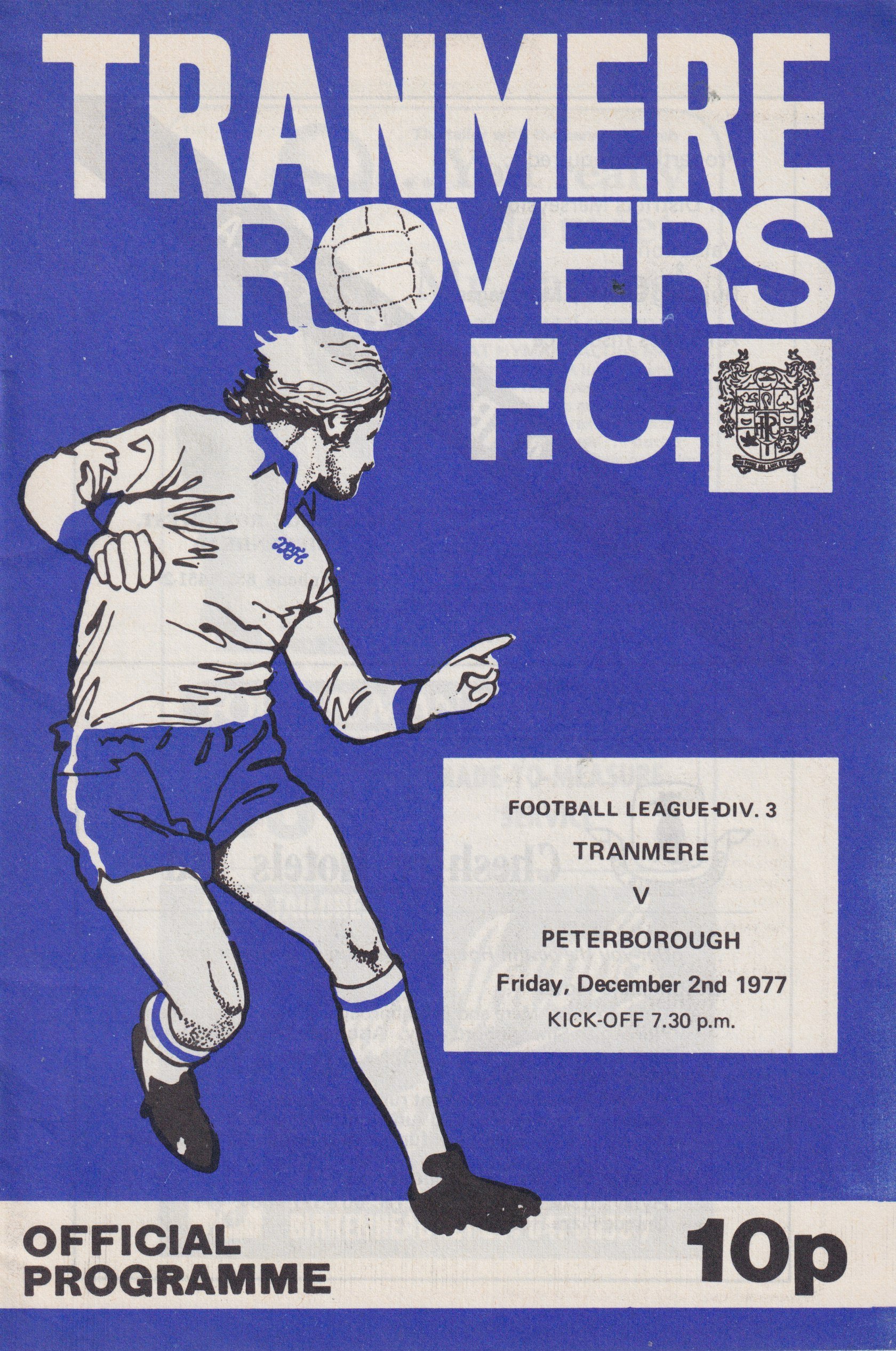 Tranmere Rovers v Peterborough United match programme